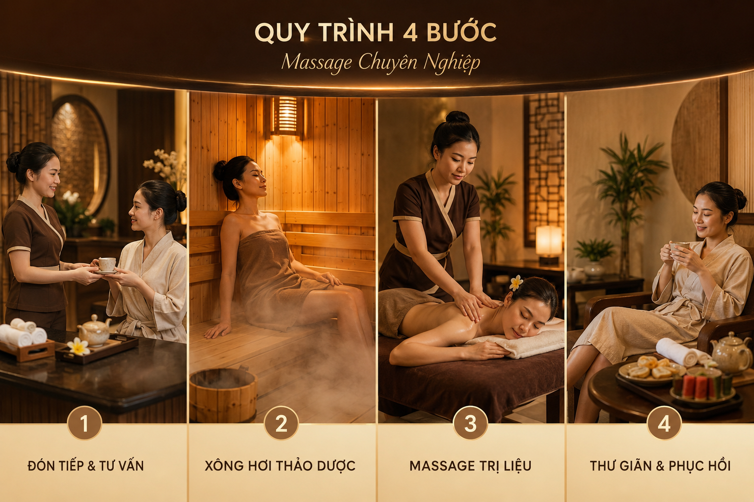 Quy trình phục vụ chuyên nghiệp tại các cơ sở massage Giải Phóng uy tín