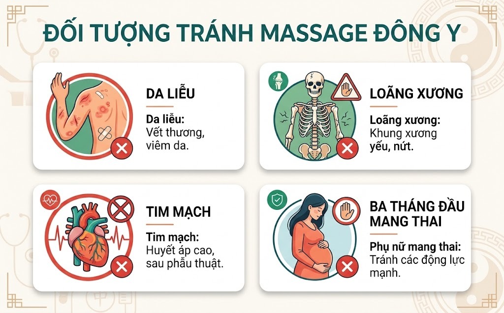 Đối tượng không nên đi massage đông y
